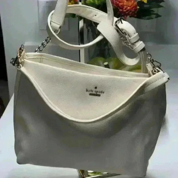 kate spade Handbags - Kate Spade Pebbled Leather Tote/Shoulder/Crossbody Bag Cream Color